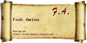 Fodi Amina névjegykártya